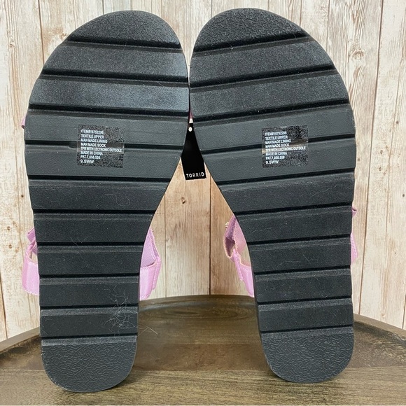 TORRID Velcro Strap Studded Sandal Size 9.5 WW Extra Wide Width - Picture 6 of 13